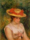 Junge Frau in einem Strohhut 1901