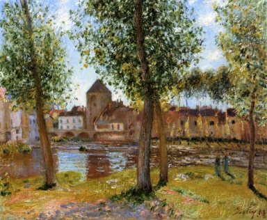 poplars a moret sur loing an august afternoon 1888