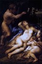 Venus Satyr och Cupid 1528