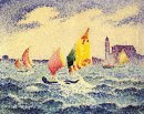 Sailboats Near Chicago 1905