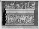 O Roman Antiquities T 2 Placa XXXIV Grande Marble Urn Acreditado