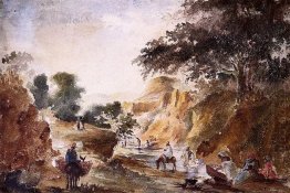 Landscape Dengan Angka Oleh Sungai