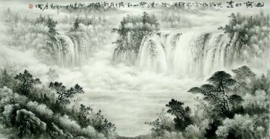 Waterfall - Pittura cinese