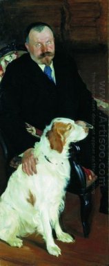 Ritratto Di Dr S Y Lyubimov con il cane 1905