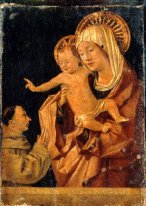 Madonna en kind met een biddende franciscaner donor