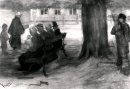 Panchina con quattro persone e un bebè 1882