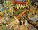 Village Street And Steps In Auvers With Two Figures 1890