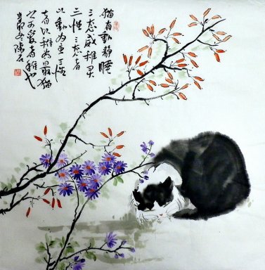 Cat - Chinesische Malerei