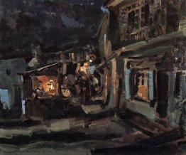 Tatar Street In Yalta Night 1910