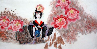 Vackra Lady - kinesisk målning