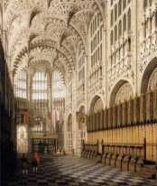 el interior de la capilla de Henry VII en la abadía de Westminst