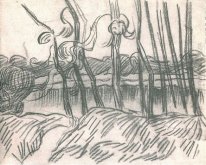 Sebuah Row Of Bare Pohon 1889
