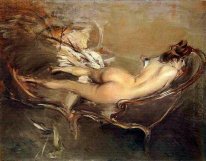 A Reclining Nude On A Day Bed