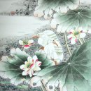 Crane & Lotus - pintura china