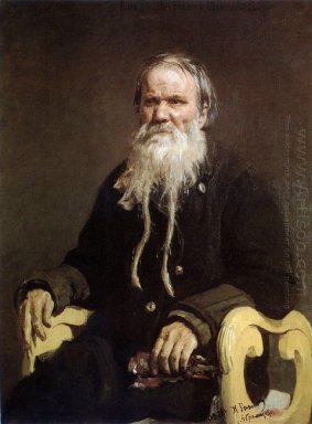 Portret van Folk verhalenverteller zelf V P Schegolenkov 1879