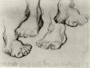 Quattro Sketches di un piede 1886