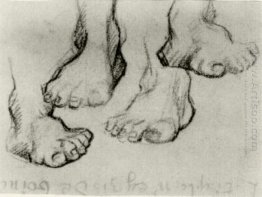 Empat Sketsa Of A Foot 1886