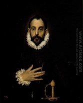 Adelsman med handen på bröstet 1583-1585