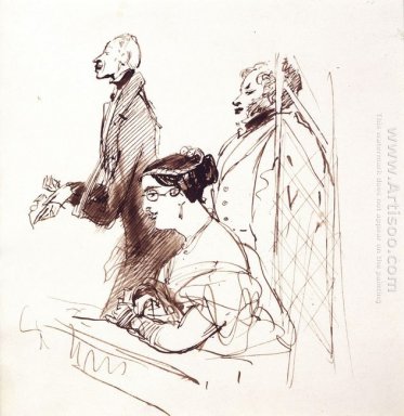 Général Phipps, Mrs.Norton et 2ème Baron Alvanley au théâtre