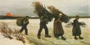 Houtsprokkelaars In De Sneeuw 1884