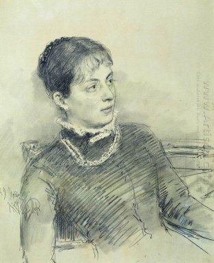 Portrait Of A Istri Muda Duduk On The Couch 1881