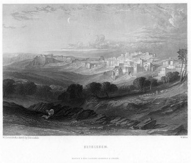 Bethlehem gravure van William Miller na Leitch