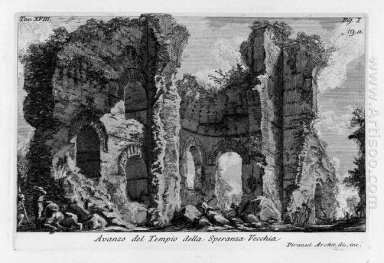 В римских древностей T 1 Тарелка XVIII руины Темпио Делла