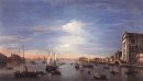 Die Giudecca-Kanal mit der Zattere