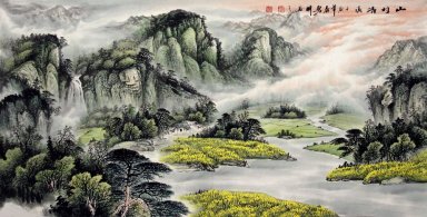 Montanhas e água - pintura chinesa