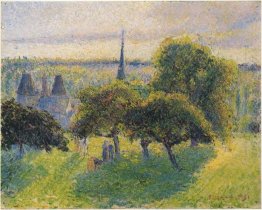 fazenda e ao pôr do sol steeple 1892