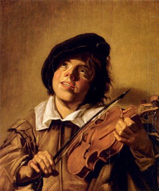 Junge spielt eine Violine