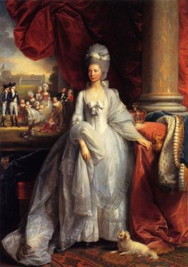 Retrato da rainha Charlotte do Reino Unido, com Windsor
