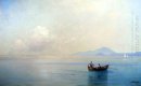 Paisaje del mar tranquilo con los pescadores 1887