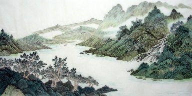 Gunung Dan Air - Lukisan Cina