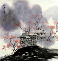 A case woodern - Pittura cinese
