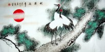 Crane - Pino - Pittura cinese