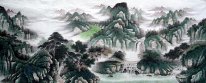 Une cour dans la montagne - Peinture chinoise