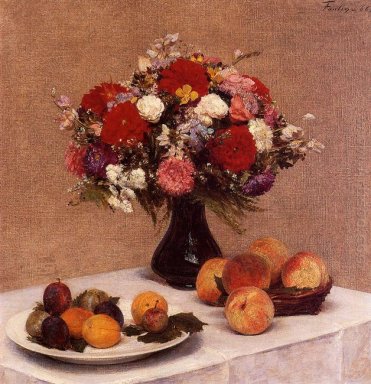 Цветы и фрукты 1868 - Картина маслом - Artisoo.com