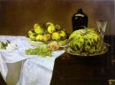 Nature morte avec melon et les pêches 1866