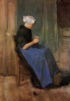 Jeune femme à tricoter 1881