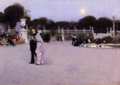 Jardines de Luxemburgo en el crepúsculo 1879