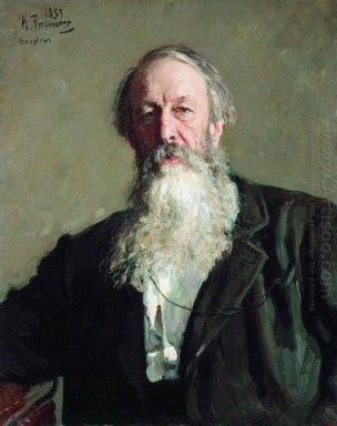 Portret van De kunstcriticus Vladimir Stasov 1883