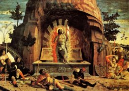A ressurreição, painel do predella mão direita do Altarpiece