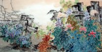Pájaros y flores - Pintura china