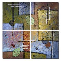 Huile peints à la main peinture abstraite surdimensionné Square