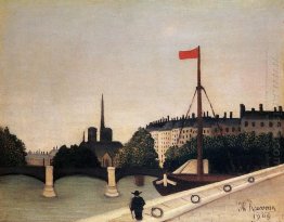 Notre Dame Vista da Ile Saint Louis do Quai Henri Iv 19