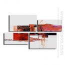 Hand-painted Abstract Oil Painting - Set of 4