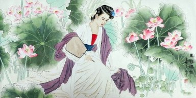 Belle Dame - Peinture chinoise