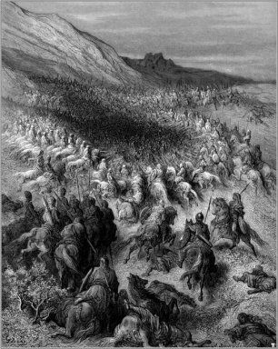 Crusaders Omgiven av Saladin S Army 1877