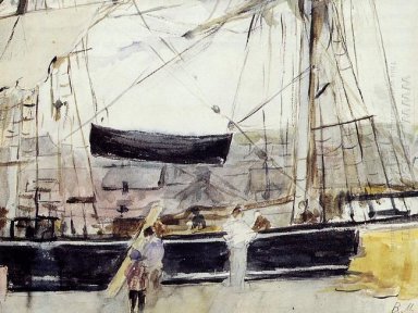 Лодка на набережной 1875